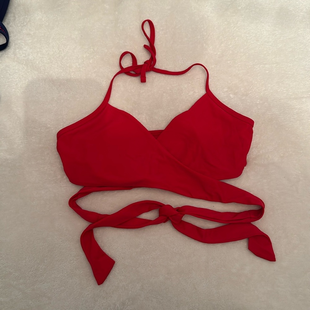 Aerie halter wrap bikini top